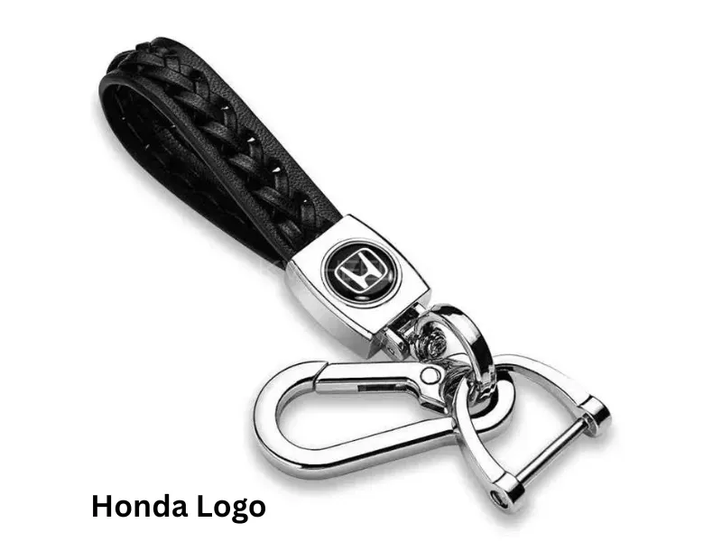 Keychain for Honda (NEW) Leather Braided Metal Car Honda Logo / Monogram Image-1