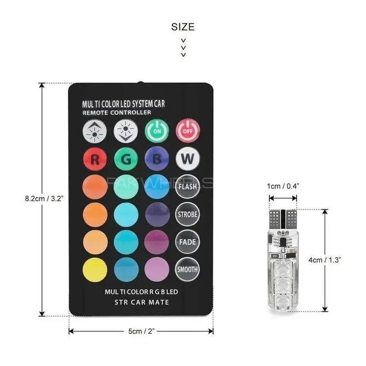 LED car parking Light bulb Pair Remote control Image-1