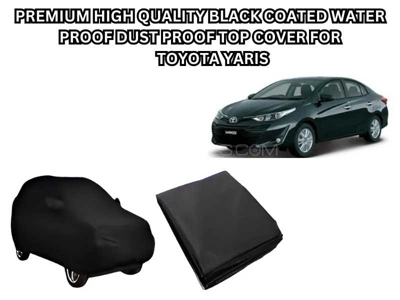 Premium High-Quality Combo Pack: Black Coated Top Cover with Non-Slip Dashboard Mat for Toyota Yaris Image-1