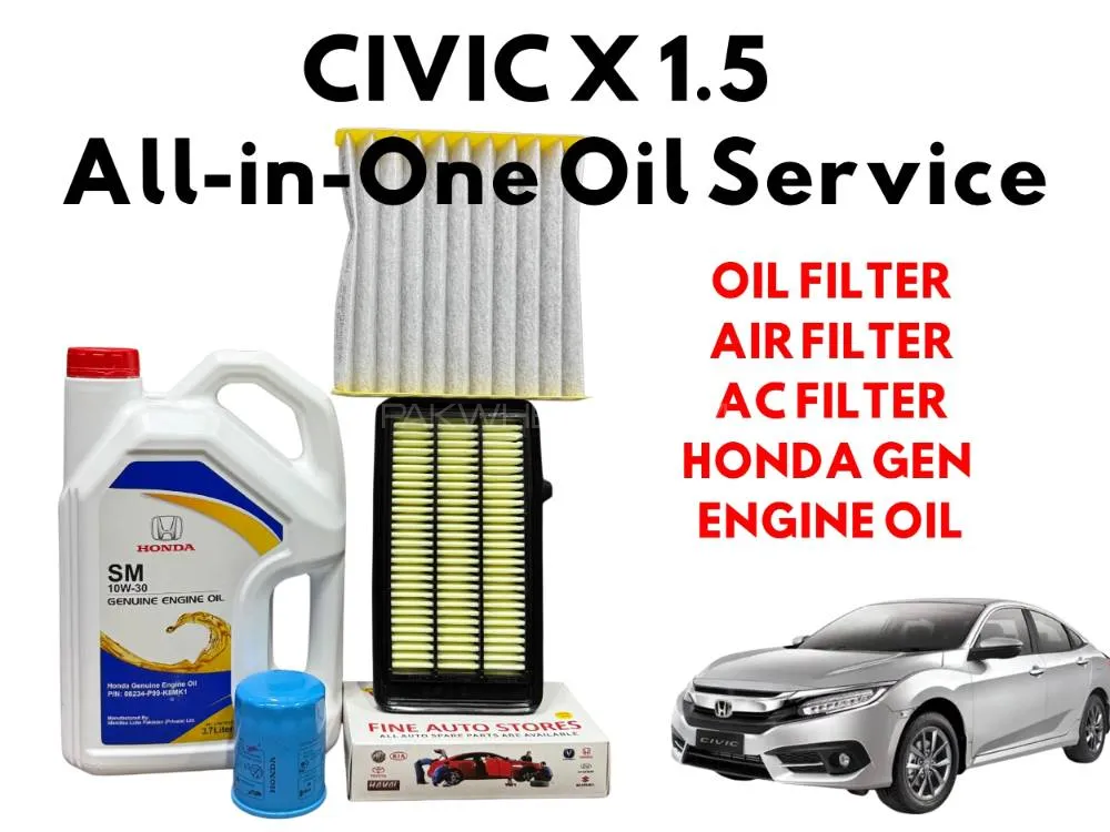 Civic X 1.8 Engine Oil Maintenance Bundle Image-1