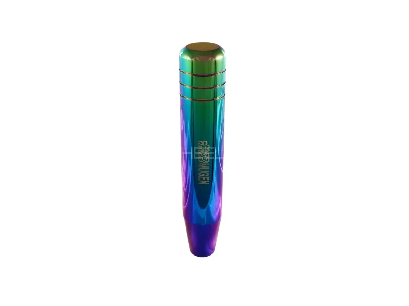 Mugen Neo Chrome Long Gear Shift Knob – Universal Racing Style for Cars Image-1