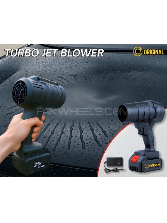 Car Jet Air Blower Dryer Portable 21V Car Blower With Battery 40 MINS Battery Timing - Cordless . Image-1