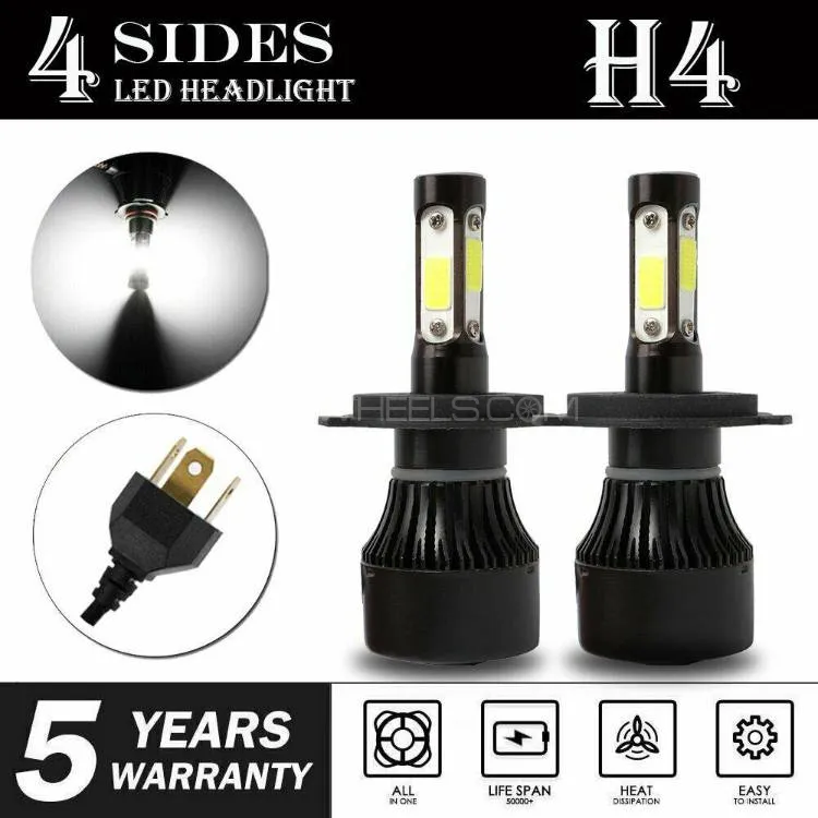 Four Side Led Headlight Bulb - H4 Image-1