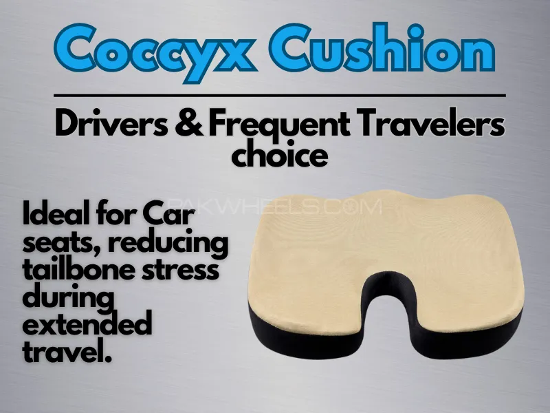 Car Seat Cushion | Pillow | Coccyx | Orthopedic | Back Pain | Relief Memory Foam  Image-1