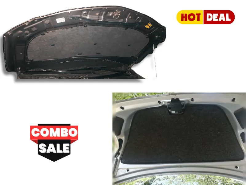Bonnet & Trunk Insulator Combo for Toyota Corolla 2009-2014 | Heat & Sound Proofing with Clips Image-1
