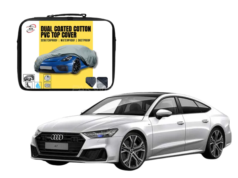Dual Coated Cotton PVC Car Top Cover for Audi A7 | Waterproof, Dustproof & UV Resistant Image-1