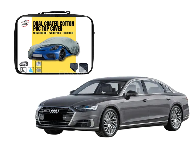 Dual Coated Cotton PVC Car Top Cover for Audi A8 | Waterproof, Dustproof & UV Resistant Image-1