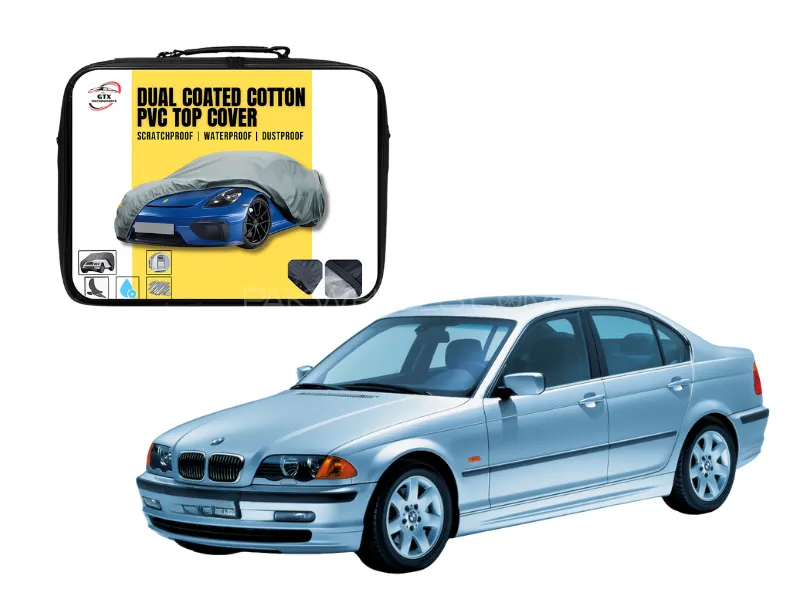 Dual Coated Cotton PVC Car Top Cover for BMW E46 | Waterproof, Dustproof & UV Resistant Image-1