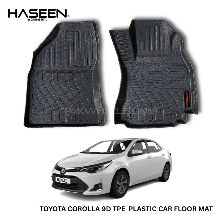 TOYOTA COROLLA 2014-PRESENT TPE PLASTIC HEAVY DUTY 9D FLOOR MAT Image-1