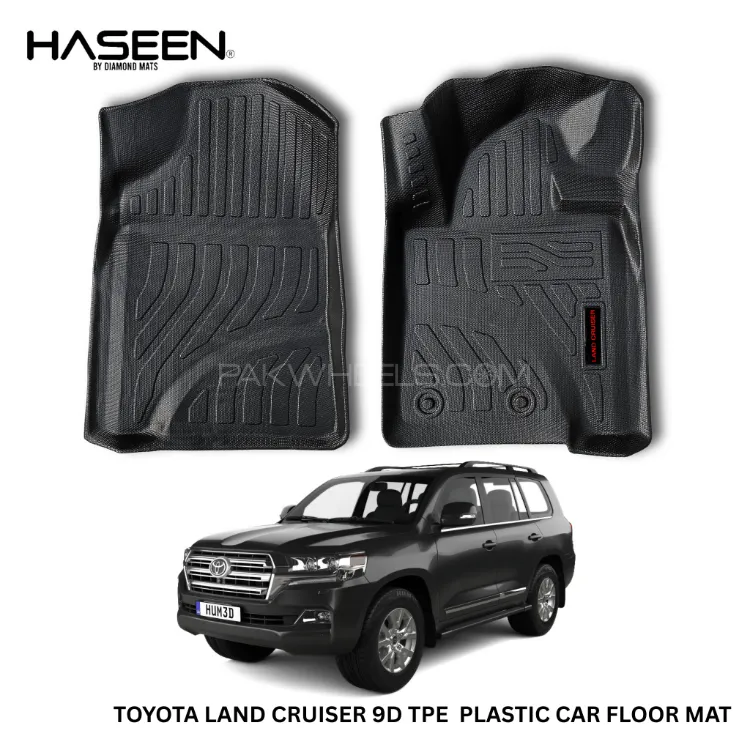 TOYOTA LAND CRUISER LUXURY STYLE TPE PLASTIC HEAVY DUTY 9D FLOOR MAT Image-1