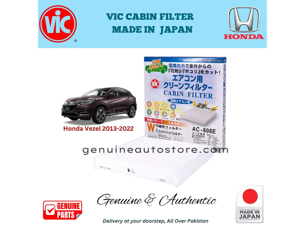Honda Vezel 2013-2022 VIC Cabin Filter - Made in Japan Image-1