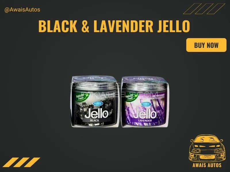 Jello Air Freshener Gel Pack of 2 – Black Ice & Lavender Perfume Gel for Long-Lasting Freshness Image-1