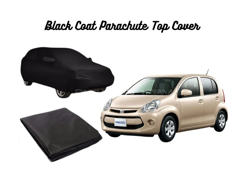 Toyota Passo 2011–2016 Black Coat Parachute Top Cover Image-1