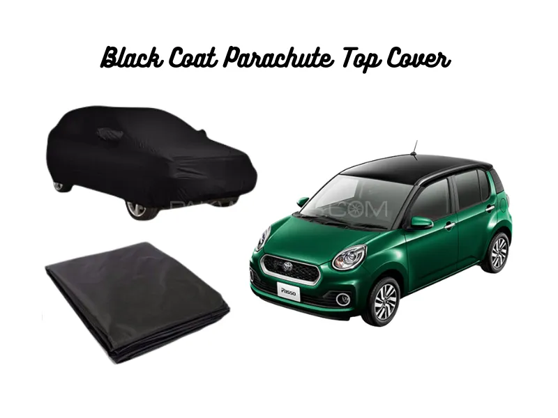 Toyota Passo 2017–2023 Black Coat Parachute Top Cover Image-1