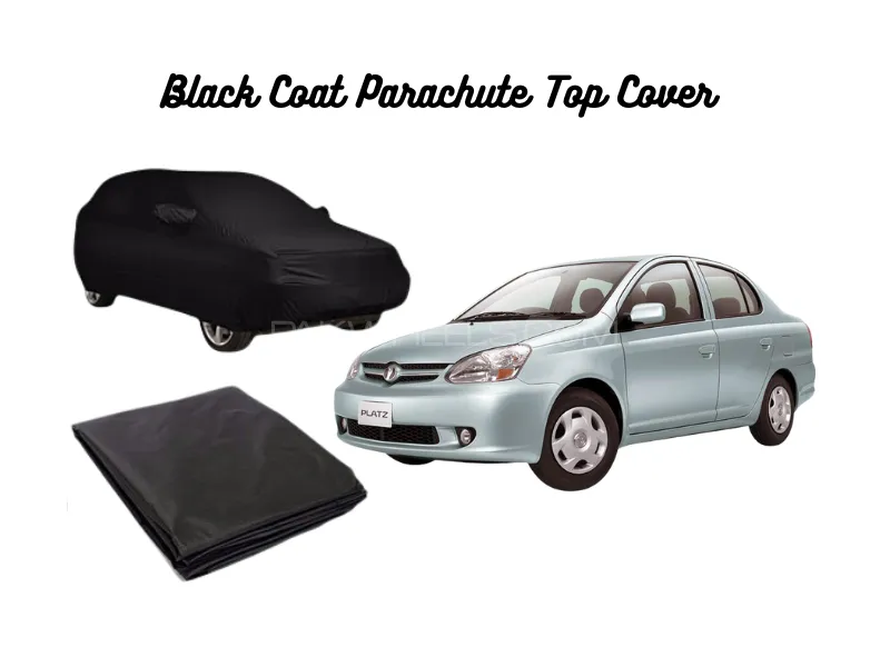 Toyota Platz 1999–2005 Black Coat Parachute Top Cover Image-1