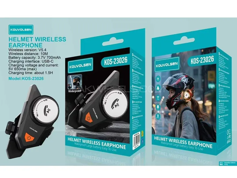 MotorCycle Bike Helmet Wireless Earphone Image-1