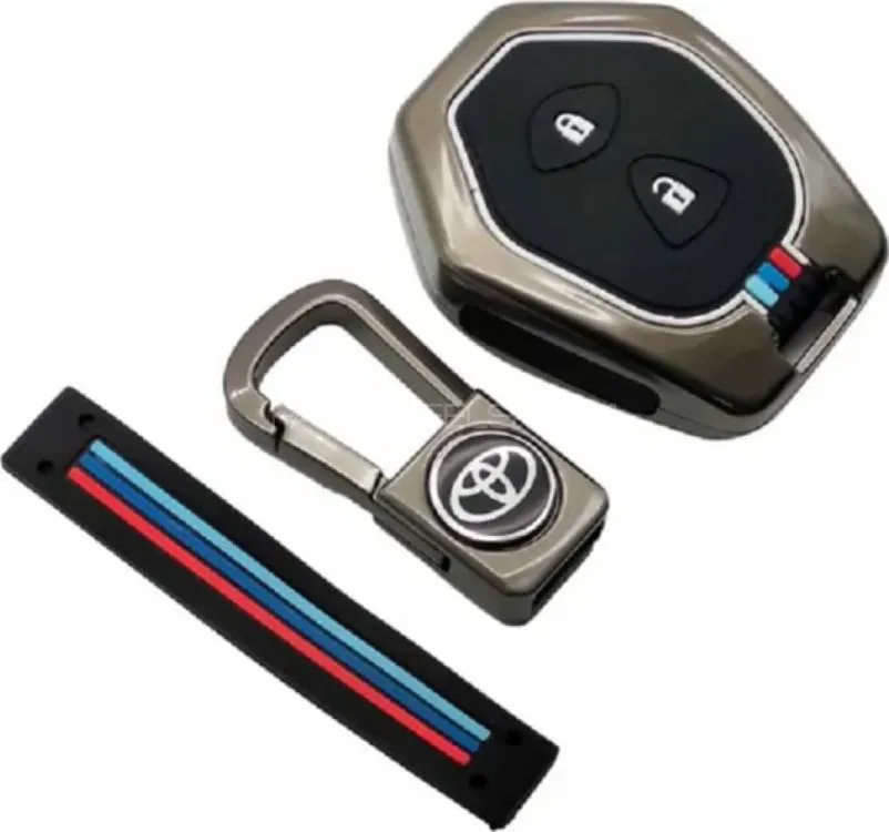 Toyota Vitz New Protective  Zinc Alloy Remote Key Cover Image-1