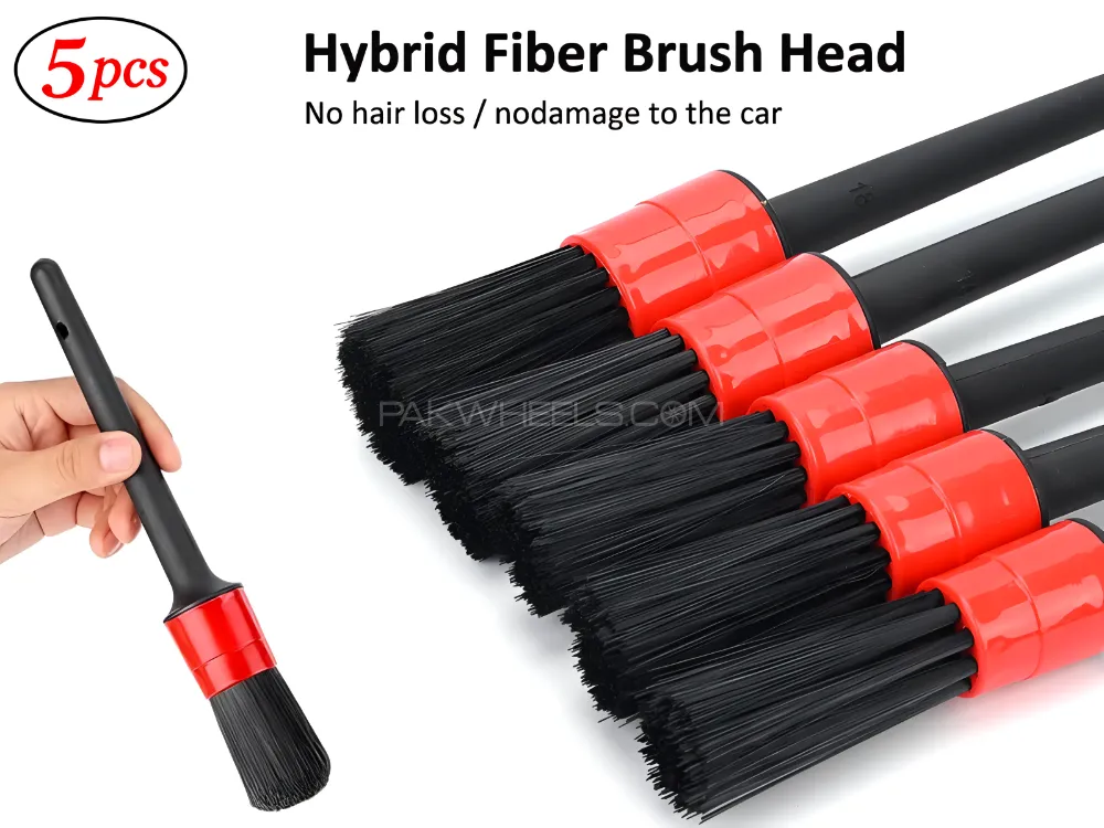 5Pcs Car Detailing Brush Set Wheel & Rim Cleaning - Interior & Exterior Premium Detailing Brush Set. 5Pcs Car Detailing Brush Set Wheel & Rim Cleaning - Interior & Exterior Premium Detailing Brush Set. Image-2