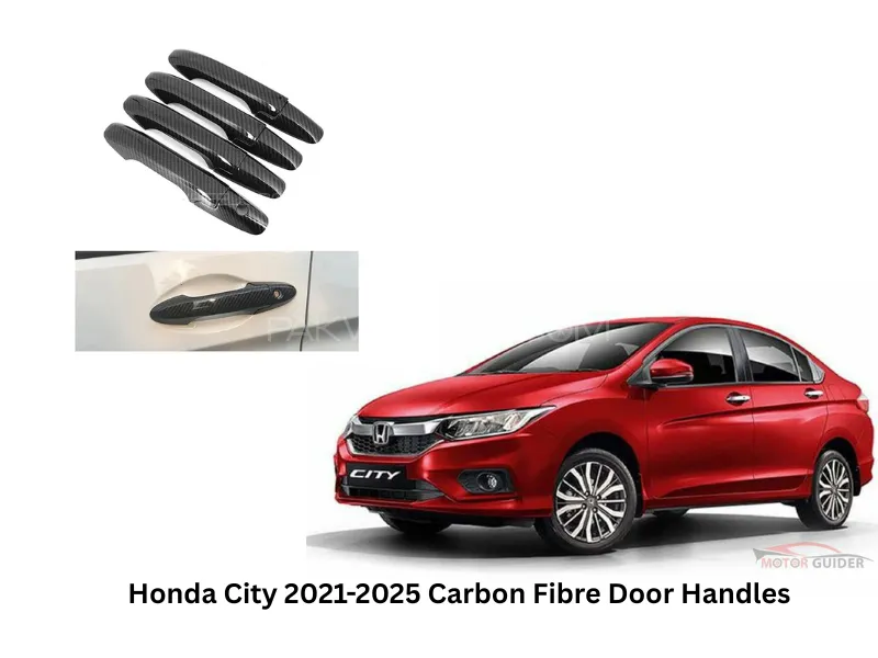 Honda City Carbon Fiber Door Handles Cover 2021 - 2025 Image-1