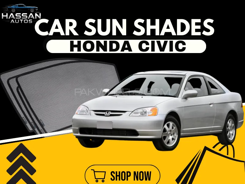 Honda Civic 2001–2005 Sedan Custom Window Sun Shades – UV Protection & Heat Reduction Image-1