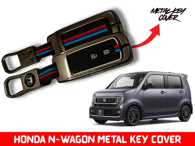 Luxury Metal key cover for Honda N-Wagon | Zinc Alloy Metal Key Fob Cover for Honda N-Wagon Image-1