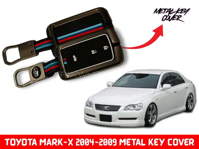 Luxury Metal key cover for Toyota Mark-X 2004-2009 | Zinc Alloy Metal Key Fob Cover Toyota Mark-X Image-1