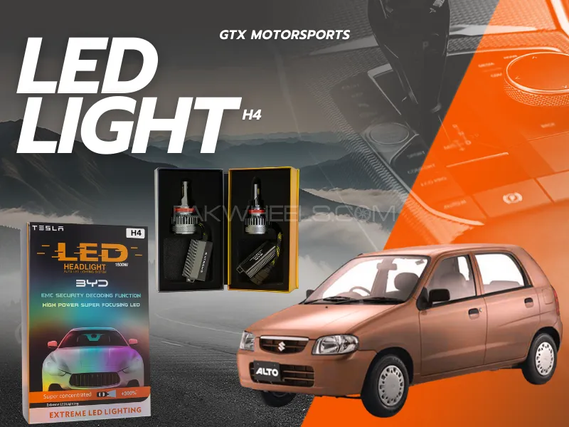 BYD H4 Tesla LED Headlight Bulbs 1500W – Compatible with Suzuki Alto 2000–2012 Image-1