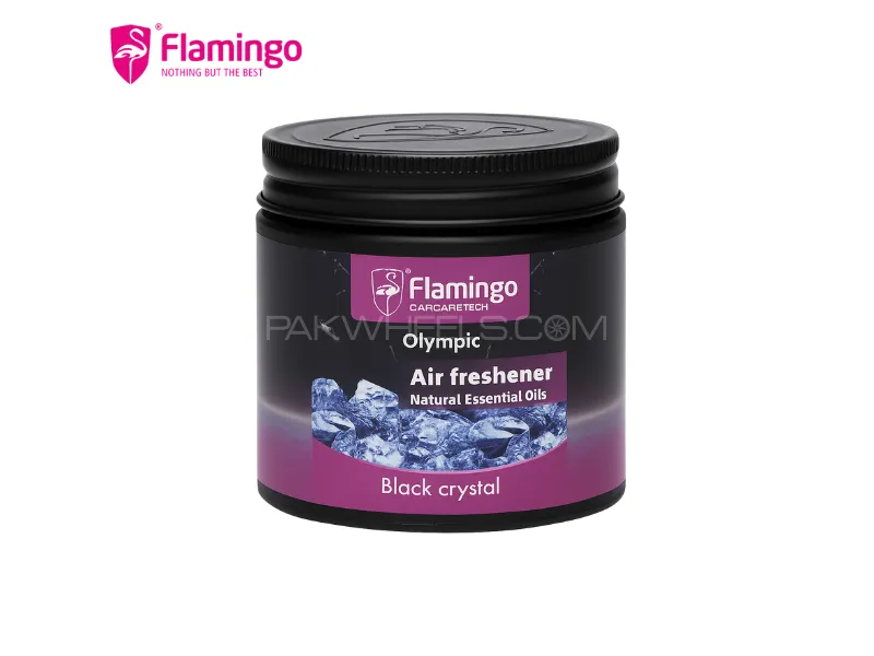 Flamingo Olympic Air Freshener Gel – Black Crystal | Long-Lasting Car & Home Fragrance Image-1