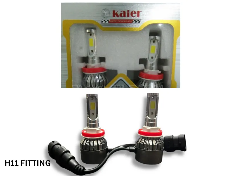 Kaier Led Headlight (H11) FITTING Bulbs White 7200 Lumens - 2PCs Image-1
