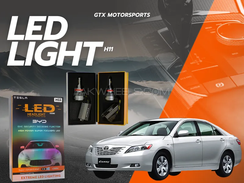 BYD H11 Tesla LED Headlight Bulbs 1500W – Compatible with Toyota Camry 2007–2011 (Low Beam) Image-1