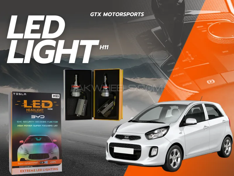 BYD H4 Tesla LED Headlight Bulbs 1500W – Compatible with Kia Picanto 2019–2024 Image-1