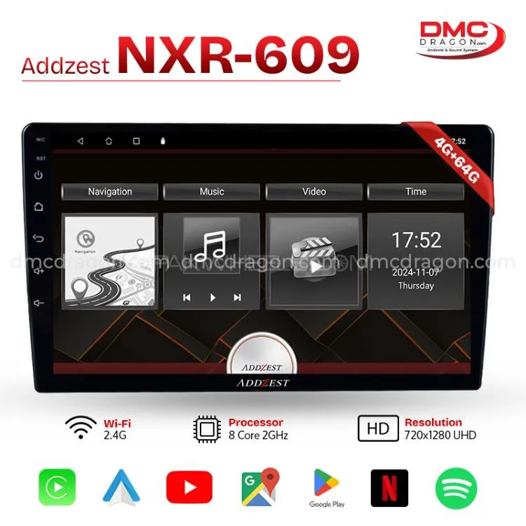 Addzest NXR-609WF With 360° Camera Android Car LCD Panel & Carplay 4GB+64GB 9 in All Cars Image-1