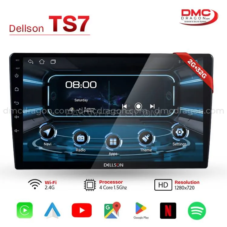 Dellson TS7 Android Car Stereo 9-in Screen | 2GB + 32GB | CarPlay & Android Auto Image-1