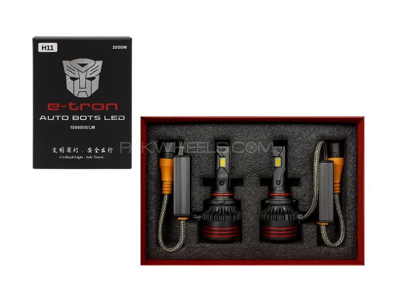 E-Tron Auto Bots LED Headlight Bulb 1000W – H11 Fitting Image-1