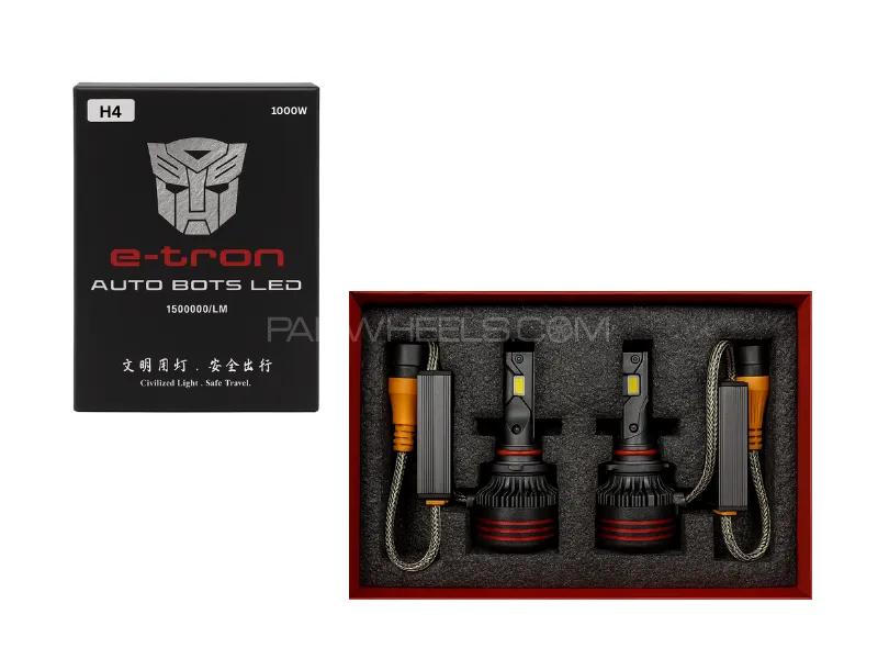 E-Tron Auto Bots LED Headlight Bulb 1000W – H4 Fitting Image-1
