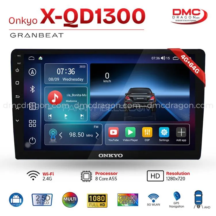 Onkyo X-QD1300 Android Car Stereo | 9-inch Screen | 4GB + 64GB |  8 Core HiFi Android Multimedia  Image-1