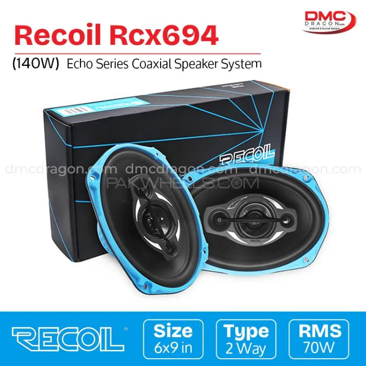 Recoil RCX694 Echo Series 6x9in Car Audio Four-Way Coaxial Speaker System Image-1