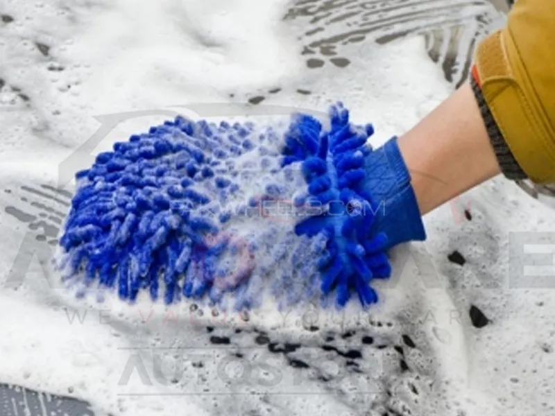 AutozCare Microfiber Car Wash Mitt Cleaning Gloves (Pack of 5) Image-1
