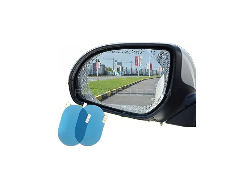 Universal Car Side Mirror Anti-Fog & Anti-Glare Film – Pair Image-1