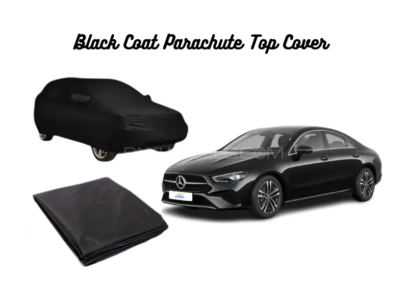 Black Coat Parachute Car Top Cover for Mercedes CLA200 | Waterproof, Dustproof & UV Resistant Image-1