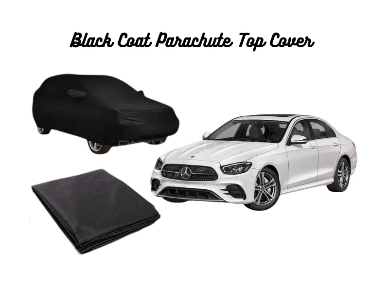 Black Coat Parachute Car Top Cover for Mercedes E200 | Waterproof, Dustproof & UV Resistant Image-1