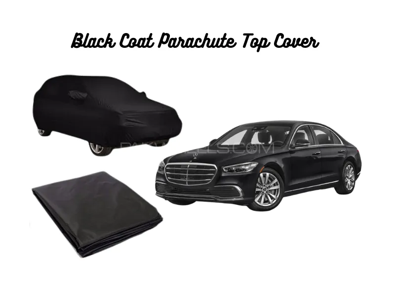 Black Coat Parachute Car Top Cover for Mercedes S350 | Waterproof, Dustproof & UV Resistant Image-1