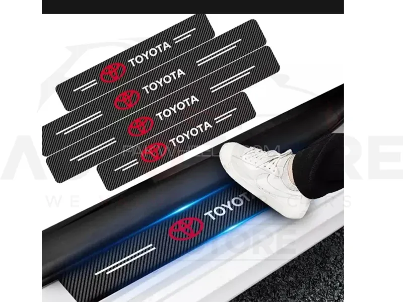 Car Carbon Door Sill Protector Sticker Tape - Toyota Image-1