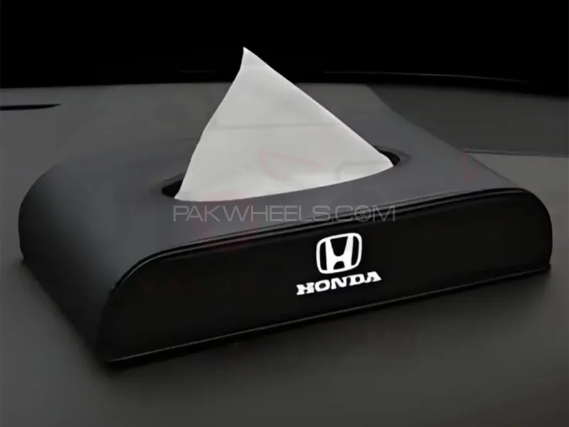 Car Leather Tissue Storage Box Case Auto Paper - Honda  Image-1