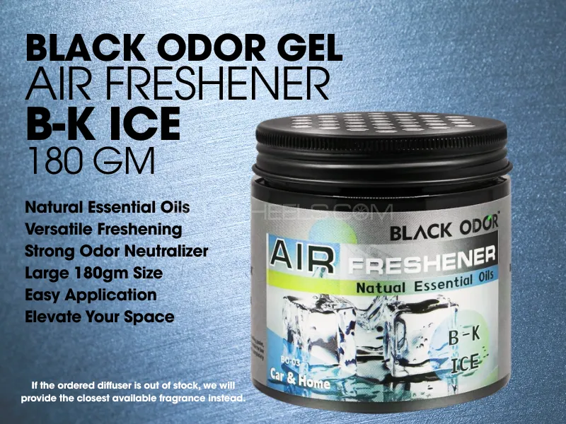 Black Odor | Gel | Air Freshener | B-K ICE (180 GM) Image-1