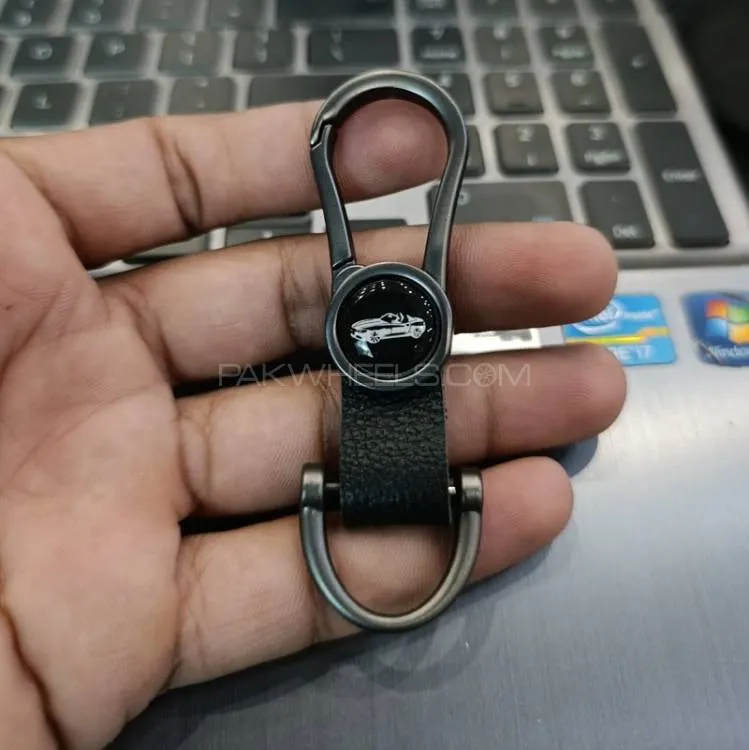 Car Anti-Lost Metal Keychain 3D Styling Badges Key Ring Image-1