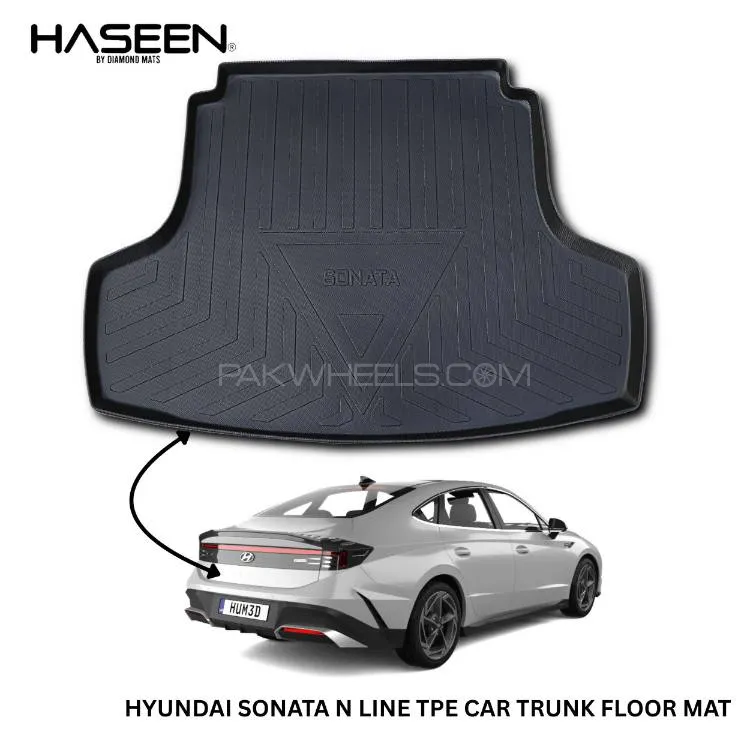 HYUNDAI SONATA N LINE 2025 TPE PLASTIC CAR TRUNK MAT Image-1