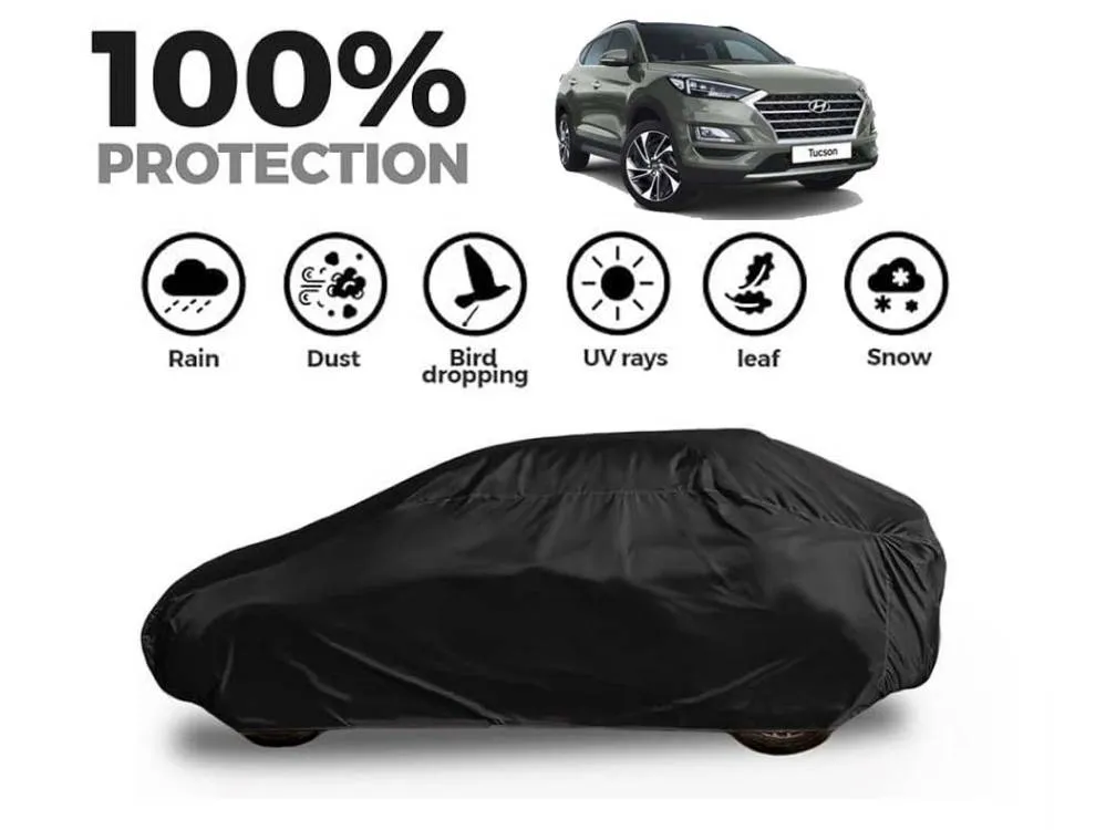 Hyundai Tucson Top Cover | Black Coat Top Cover | Water & Dust Proof | Anti-Heat Crack Image-1