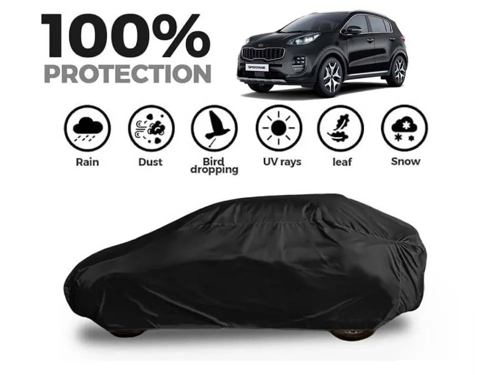 Kia Sportage Top Cover | Black Coat Top Cover | Water & Dust Proof | Anti-Heat Crack Image-1