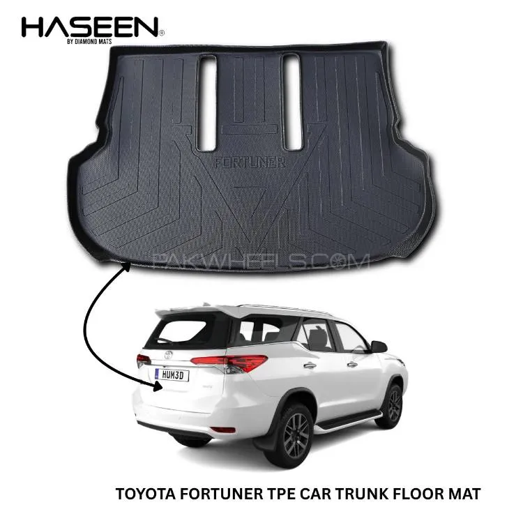 TOYOTA FORTUNER 2014-2022 TPE PLASTIC CAR TRUNK MAT Image-1